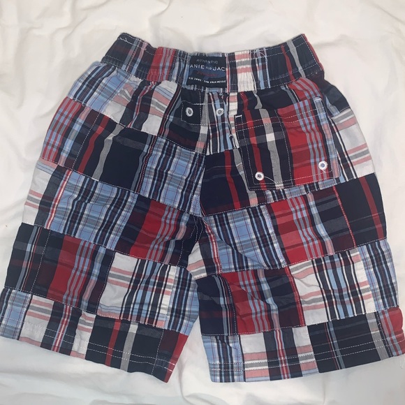 JANIE & JACK boys 2T plaid swim trunks swimsuit toddler boys size 2 - Picture 7 of 8